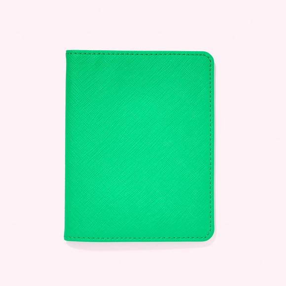 NEW STONEY CLOVER LANE textured passport case in avocado - Picture 1 of 2